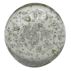 Clear Glass Bubble Orb Sphere‎ Paperweight Art Decor Collectible